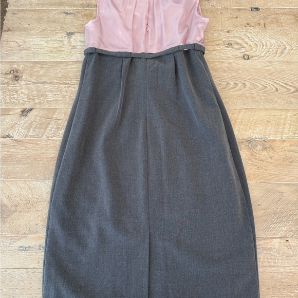Jessica Howard Charcoal Gray / Pink Satin Dress size 8 - Picture 1 of 6